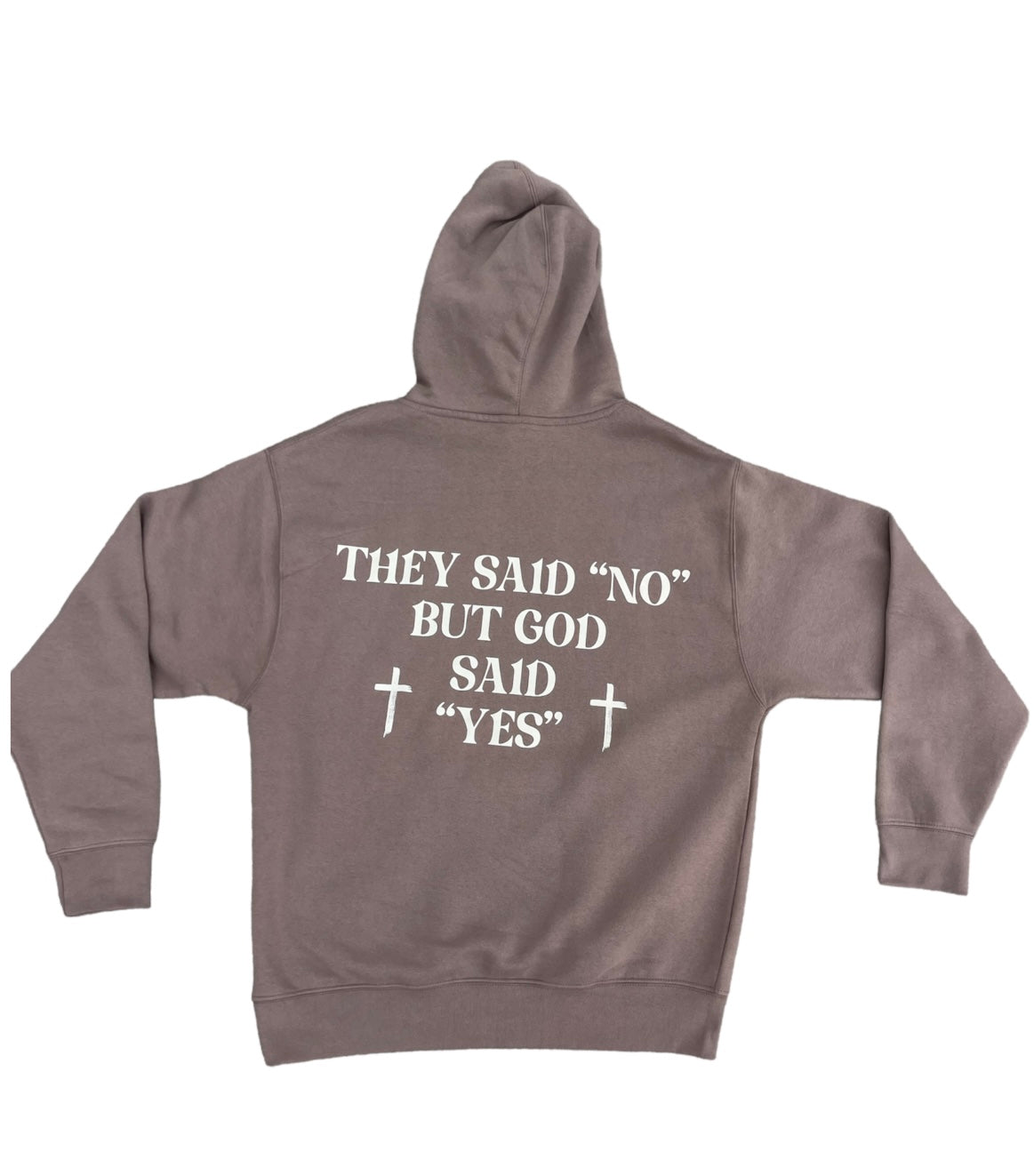 BROWN "GOD SAID YES" HOODIE